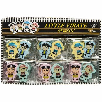 Set gume de șters figurine pirați - 2 bucăți &icirc;n display