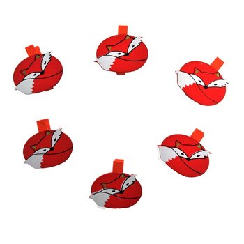 C&acirc;rlige decorative 6 piese - Model: Vulpe (24 seturi)