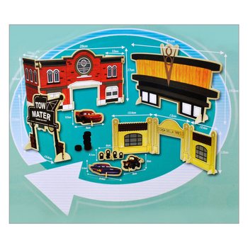 DISNEY CARS - MEGA SET DIN LEMN "CREEAZĂ-ȚI PROPRIUL SET CARS"