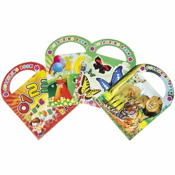 Mici Cărți de Colorat cu Autocolante Mix (12 bucăți)