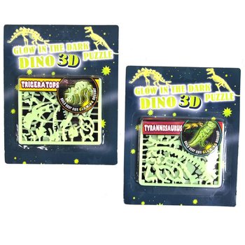 Puzzle-uri 3D cu dinozauri fosforescenți (24 buc.)