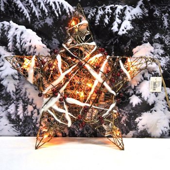 STEA DE CRĂCIUN LUMINOASĂ MARE DECORATIVĂ 45 CM (2 buc.)