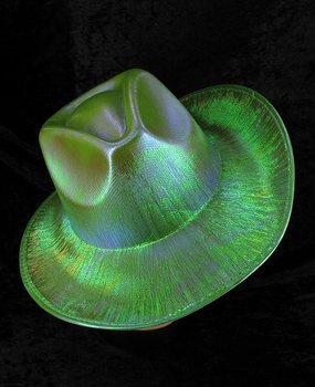 Pălărie de Cowboy cu Sclipici - Verde (6 buc.)