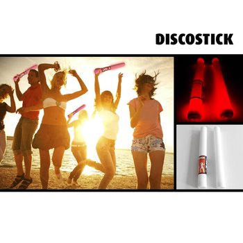 BASTON LED DIN SPUMĂ MONOCOLOR - PARTY STICK - ROȘU - 38.5 CM (19 buc.)