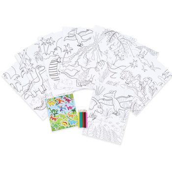 SET MARE DE COLORAT - MODEL: DINOZAUR - Dim 22x30x1 CM (12 buc.)