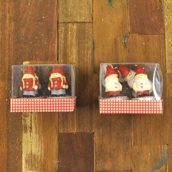 4 LUMÂNĂRI PASTILĂ FIGURINE DE CRĂCIUN ÎN CUTIE CADOU (12 seturi)