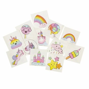 Tatuaje Temporare Unicorn - Pachete de 12 buc (Display cu 48 pachete)