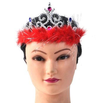 Coroană de Prințesă Argintie cu Pluș - Model 4 (12 buc.)