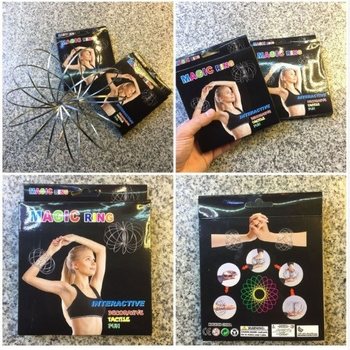 Magic Rings / Flow Rings - Inel Magic 3D Kinetic - ARGINTIU | &Icirc;N CUTIE (10 buc.)