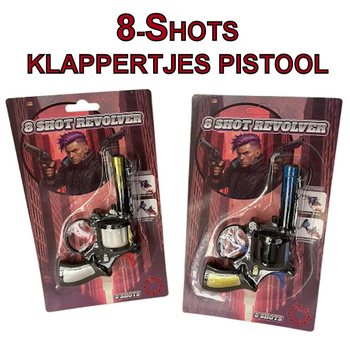 PISTOL CU CAPSE 8 FOCURI PE CARD (24 buc.)