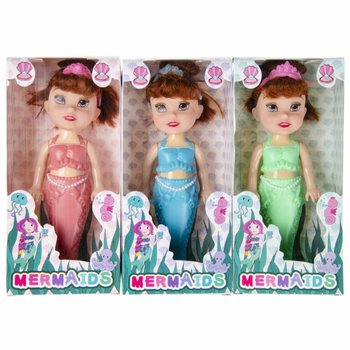 Păpușă Sirenă Adorabilă &icirc;n Cutie cu Fereastră, 18 cm (12 buc.)