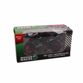 MOTOCICLETĂ SUPER SPORT DIE CAST, SCARA 1:24 &Icirc;N DISPLAY (24 buc.)