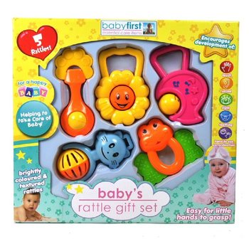 Set cadou de zornăitoare pentru bebeluși, 5 piese