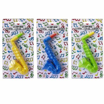 Saxofon de Jucărie - 16 cm - Diverse Culori - 12 buc pe Card