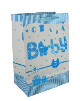 Pungă Cadou Naștere - Albastru Bebe (12 buc.)