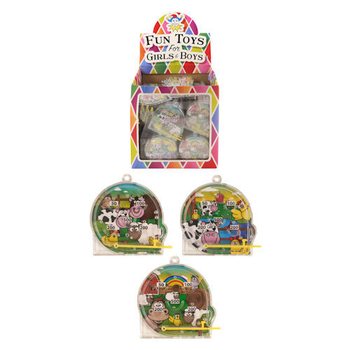 Mini Joc Flipper pentru Tombolă Animale de la Fermă în Display (108 buc.)