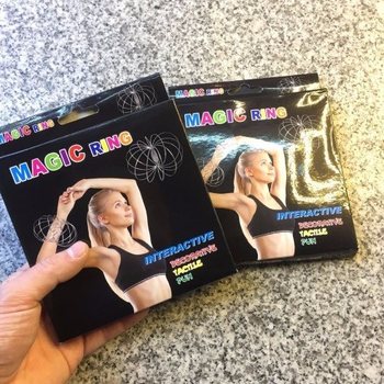 Magic Rings / Flow Rings - Inel Magic 3D Kinetic - ARGINTIU | &Icirc;N CUTIE (10 buc.)