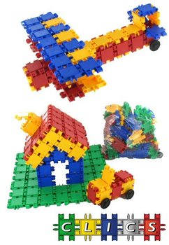 BLOCURI DE CONSTRUCȚIE CLICS (111 piese) - Distribuitor Jucării