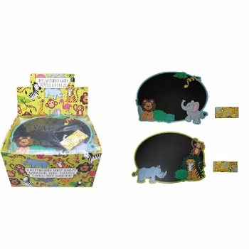 Tablă de Scris Animale Sălbatice cu Cretă - Display 24 buc