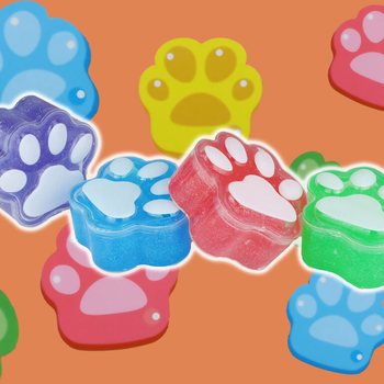 Slime Lăbuță de C&acirc;ine - Putty &icirc;n formă de lăbuță (24 buc)