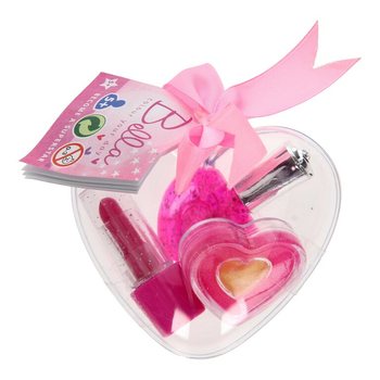 Set machiaj pentru copii Bella, 3 piese, &icirc;n formă de inimă &icirc;n display (18 buc.)