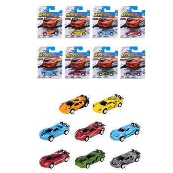 MAȘINUȚE SPORT DE TRAS &Icirc;NAPOI (PULL BACK) PE CARTON - MIX CULORI (12 buc.)
