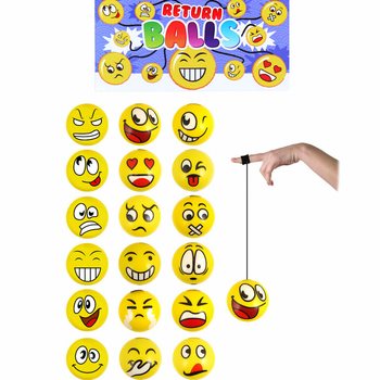Mingi din spum$$ Smiley Return Display (24 buc.)