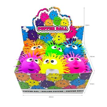 MINGE PUFFER CU OCHI - 13CM - &Icirc;N DISPLAY (12 buc.)