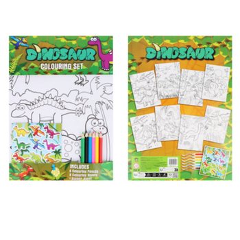 SET MARE DE COLORAT - MODEL: DINOZAUR - Dim 22x30x1 CM (12 buc.)