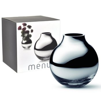 MENU Vază Rotundă Argintie | Vază Sferică de Lux B2B