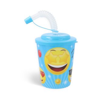 PAHAR PENTRU BĂUTURI / ÎNGHEȚATĂ CU PAI - SMILEY (12 buc.)