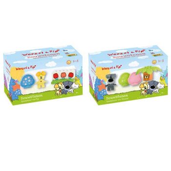 Cuburi de Construcție Woezel & Pip - Distracție cu Woezel (12 buc.)