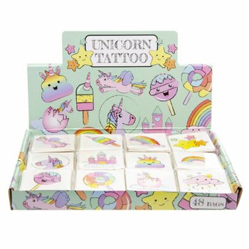 Tatuaje Temporare Unicorn - Pachete de 12 buc (Display cu 48 pachete)