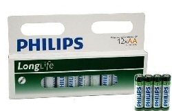 12x BATERII "PHILIPS - SUPER HEAVY DUTY" AA - LONGLIFE (12 buc Blister)