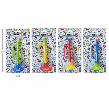 Trompete pe Card - 15 cm - Culori Mixte