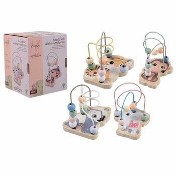 JOUECO® Labirint cu mărgele Animale - De la 12 luni