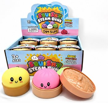 RAGE - Squishy Bun Dumplings MARE (Dim. 8.5 x 8.5 x 4.8 Cm) - Jucărie Fidget Virală 2026 (12 buc.)