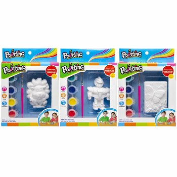 Set pictură figurine 3D - Leu / Robot / Fluture (6 buc.)