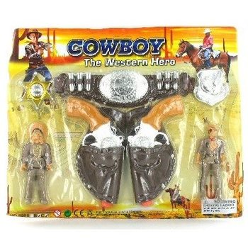 SET MARE DE JOACĂ COWBOY PE CARD (3 buc.)