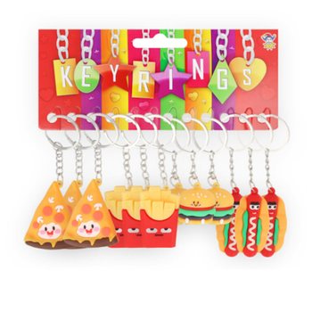 BRELOCURI 3D FAST FOOD - DESIGN MIX (12 buc.)