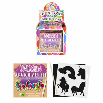 ECO FRIENDLY - Hârtie de Zgâriat Magică Unicorn în Display (108 buc.)