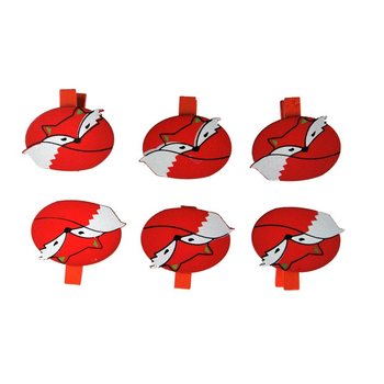 C&acirc;rlige decorative 6 piese - Model: Vulpe (24 seturi)