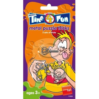 SMIFFY'S Set de 3 puzzle-uri metalice pe carton (24 buc.)