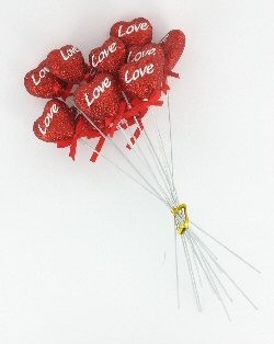 INIMĂ DECORATIVĂ LOVE (12 buc.)