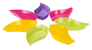 Zak! Designs Set Boluri pentru Gustări Flora Frunze, 7 Piese (1 set)