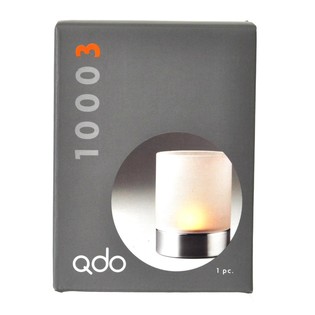 QDO - Suport Lum&acirc;nare Hurricane Inox / Sticlă Mată (1 buc.)