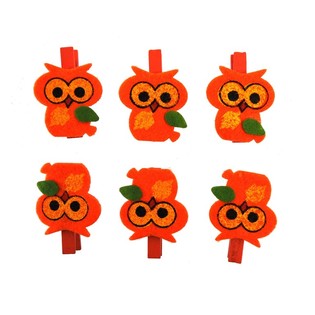 C&acirc;rlige decorative din 6 piese - Model: Bufniță (24 seturi)