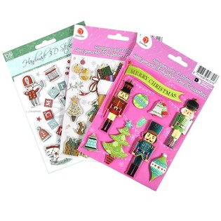 Set Stickere de Crăciun 3D Asortate (6 buc.)