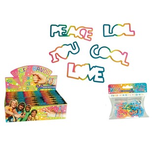 ***PREȚ MIC*** Brățări LUCKY BANDS pentru Copii - Model: CUVINTE (24 buc)