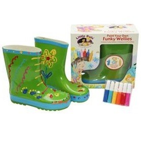 FUNKY WELLIES - COLOREAZĂ-ȚI PROPRIILE CIZME DE CAUCIUC - VERDE / MĂRIMEA: 26